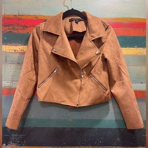 Faux Suede Crop‎ Jacket